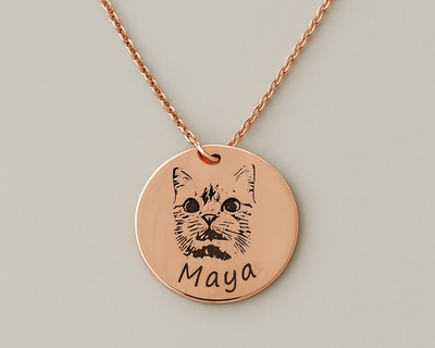 Personalized Pet Portrait Necklace