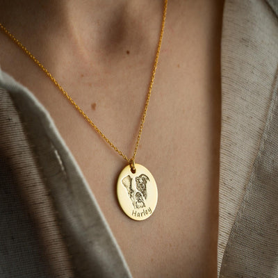 Personalized Pet Portrait Necklace