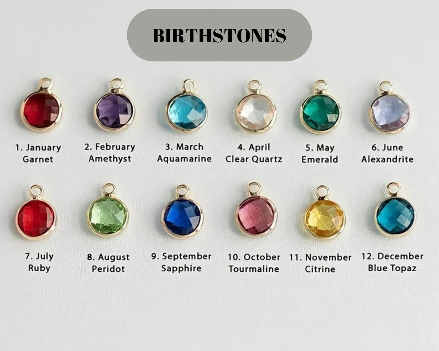 Engraved Birthstone Bracelet 