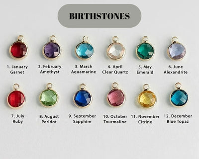Engraved Birthstone Bracelet 
