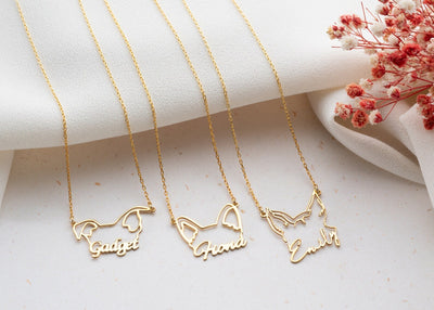 Custom Dog Ear Necklace 