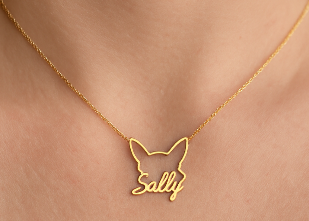 Custom Dog Ear Necklace 