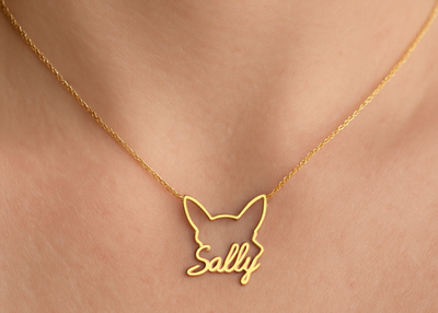 Custom Dog Ear Necklace 