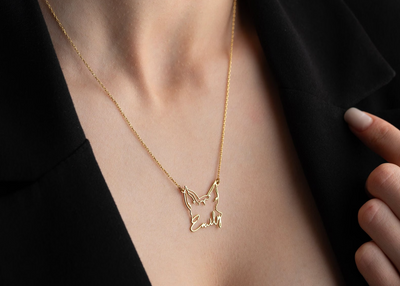Custom Dog Ear Necklace 