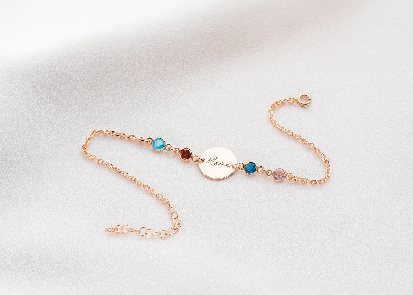 Engraved Birthstone Bracelet 