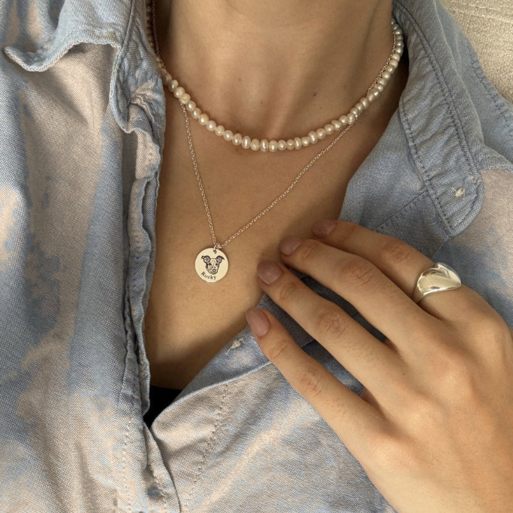 Personalized Pet Portrait Necklace